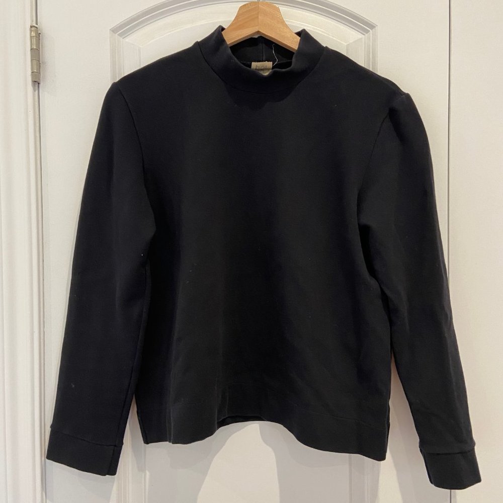 Hoibo Black boxy mock -neck
